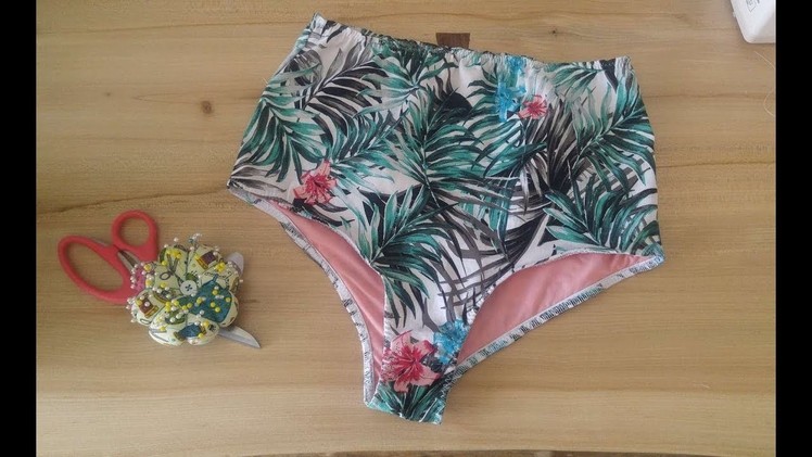DIY EASY high waisted bikini bottoms (with pattern)