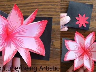 DIY Flower Pop up Card-Paper Crafts-Handmade Craft