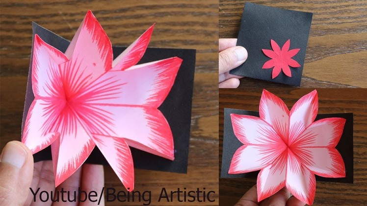 DIY Flower Pop up Card-Paper Crafts-Handmade Craft