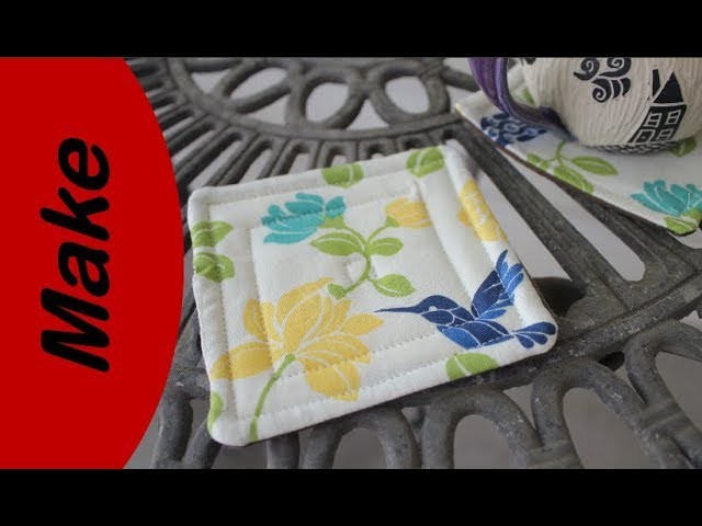 DIY gift idea fabric coasters