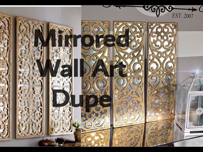 DIY HOME DECOR - HOW TO MAKE A 3 PANEL FAUX MIRROR WALL ART USING A DOORMAT ????!!