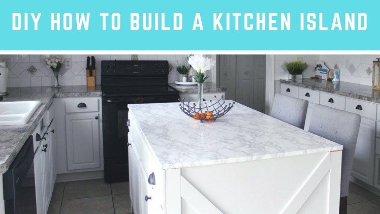 DIY How to Build A Kitchen Island | Easy Island with Seating & Storage!