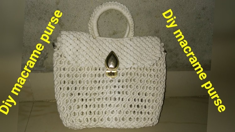 DIy how to make macrame purse # design 23