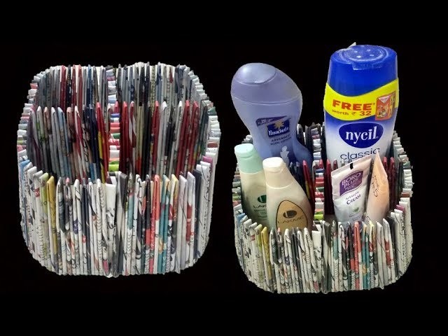 DIY || How to make multipurpose box using newspaper & Cardboard || Newspaper Craft || Art With Neha