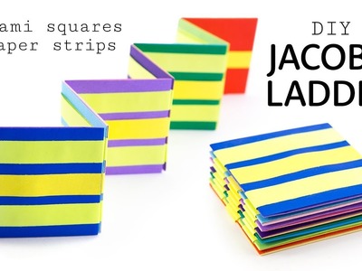 DIY Jacob's Ladder Toy Tutorial - Origami Squares & Paper Strips - Paper Kawaii