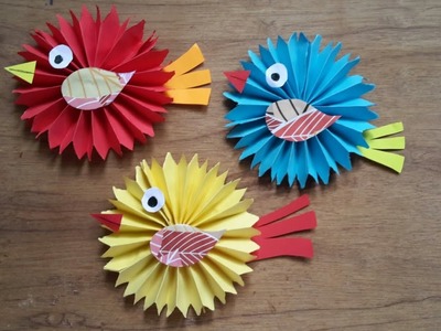 DIY Paper birds for decoration.kids DIY birthday decoration.Decoration idea.Best DIY.Easy craft