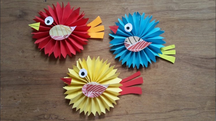 DIY Paper birds for decoration.kids DIY birthday decoration.Decoration idea.Best DIY.Easy craft