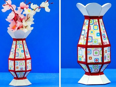 #DIY Paper Crafts - How to Make Paper Vase from Template, Step by Step Tutorial | StylEnrich New
