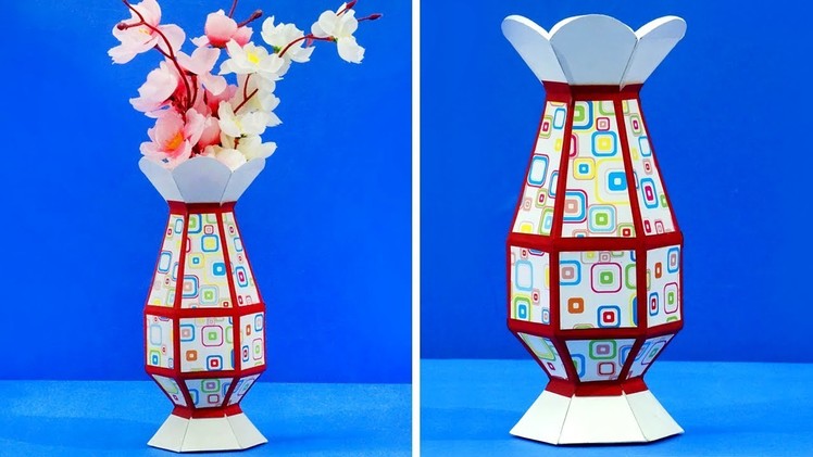 #DIY Paper Crafts - How to Make Paper Vase from Template, Step by Step Tutorial | StylEnrich New