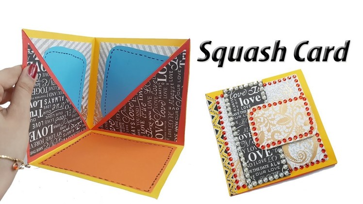 DIY Squash Card Tutorial | How to Make Squash Card for Scrapbook | JK Arts 1372