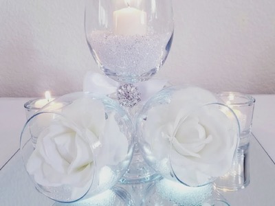 DIY | TILTED WINE GLASS CENTERPIECE | INEXPENSIVE FOR THOSE ON A BUDGET 2018