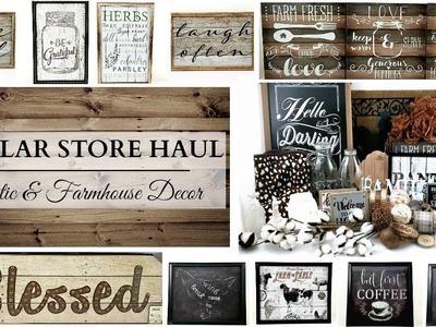 Dollar Store Haul ~ HUGE Rustic & Farmhouse Decor Haul! ~ DIY Craft Supplies and Wall Art!