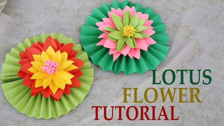 Easy Paper Craft. Lotus Flower Tutorial . paper craft ideas