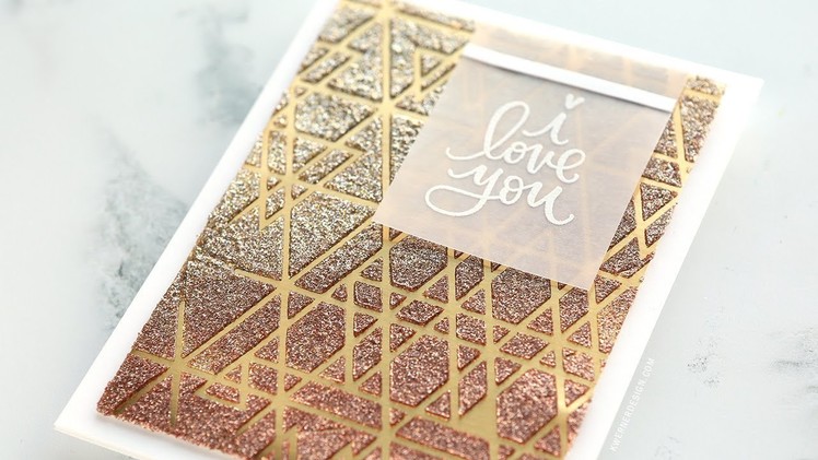 Foil Cardstock & Glitter Paste with Stencil