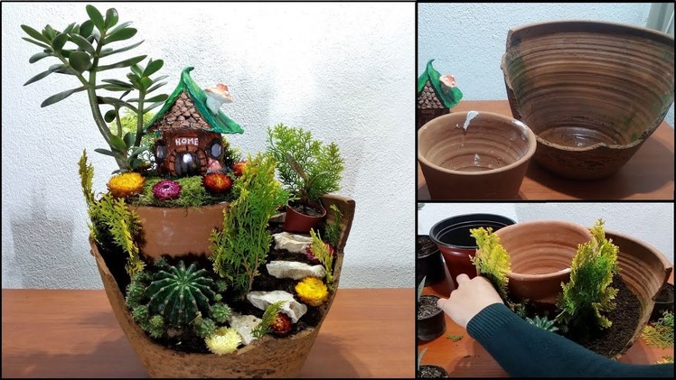 From a broken vase to a perfect homemade fairy garden