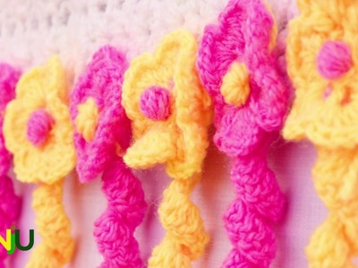 Handicraft Crochet spiral design woolen Toran Part 1
