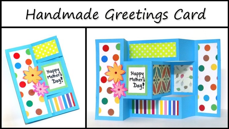 Handmade Greetings Card | DIY Folding Card Ideas | Mother's Day Card