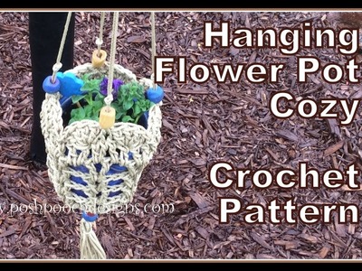 Hanging Flower Pot Cozy Crochet Pattern
