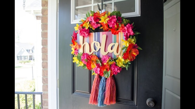 Hola Fiesta Wreath Tutorial DIY
