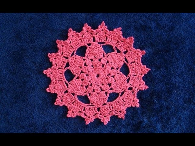 How to Crochet a Star Doily with Mini Cupcake Edging Pattern #724│by ThePatternFamily