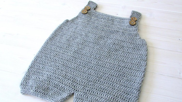 How to crochet baby. children's simple dungarees - the Robin dungarees. romper
