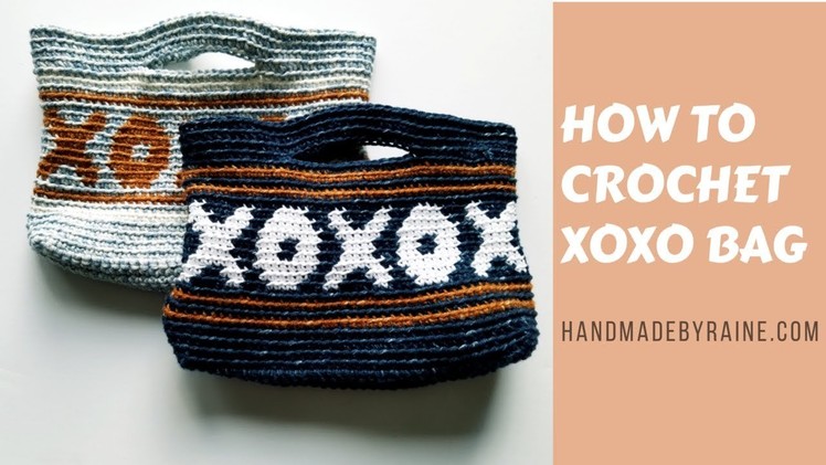 How to crochet denim XOXO bag