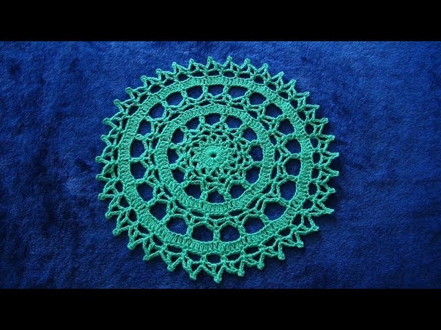 How to Crochet Lace 14'' Doily Pattern #720│by ThePatternFamily