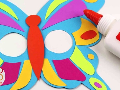 How to make a Butterfly Masks - Free Printable Butterfly Mask DIY - Paper Butterfly Craft