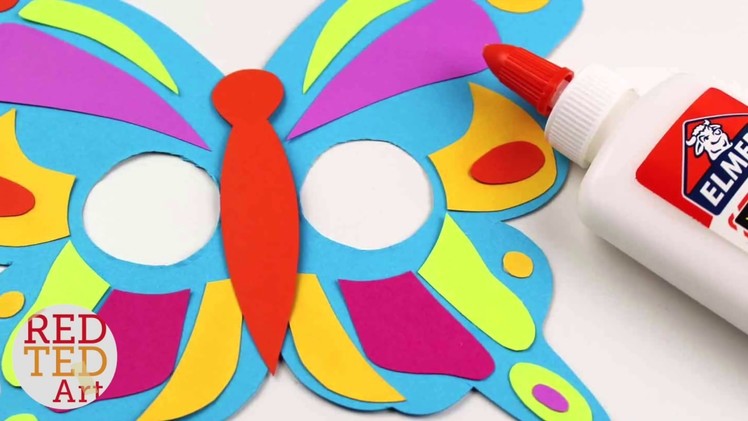 How to make a Butterfly Masks - Free Printable Butterfly Mask DIY - Paper Butterfly Craft
