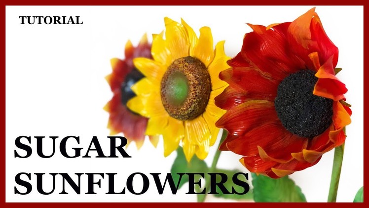 How to Make a Gumpaste Sunflower: NO CUTTERS, NO VEINERS, NO MOLDS - Standing Sugar Flowers Tutorial