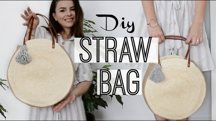 How to make a round straw bag | Owlipop DIY|