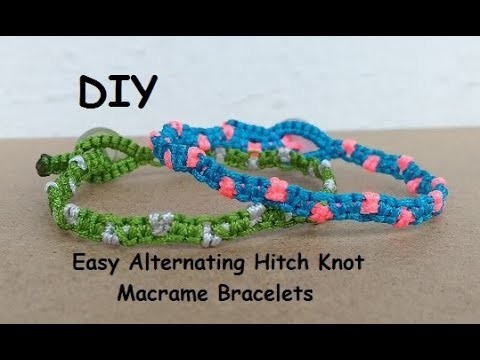How to Make a Simple DIY Alternating Knots Macrame Bracelet