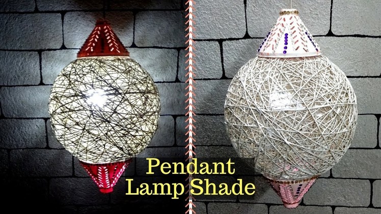 How to Make  Ceiling  Lighting.Lamp Shade from Thick Cotton Thread