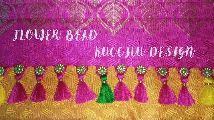 How to make Designer Saree Kuchu Using Flower Shaped Beads | Tutorial | DIY