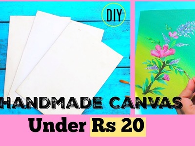 How to make  Handmade Canvas at home +( Mother's Day Special) One Stroke Flowers Painting Turorial