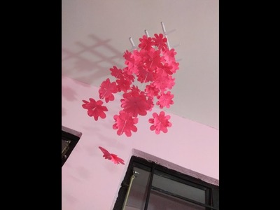 #How to make hanging flower by paper|DIY handmade | Decorative flower