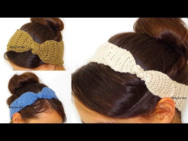 How to Make the Knotted Bow Headband or Earwarmer - Free Crochet Pattern | Yay For Yarn