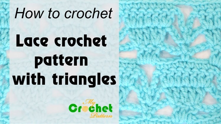 Lace crochet pattern with triangles - Free crochet pattern