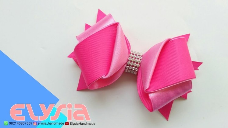 Laço Formoso Triangular ???? Spiked Ribbon Bow ???? DIY by Elysia Handmade