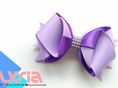 Laço Formoso Triangular Part II ???? Spiked Ribbon Bow ???? DIY by Elysia Handmade