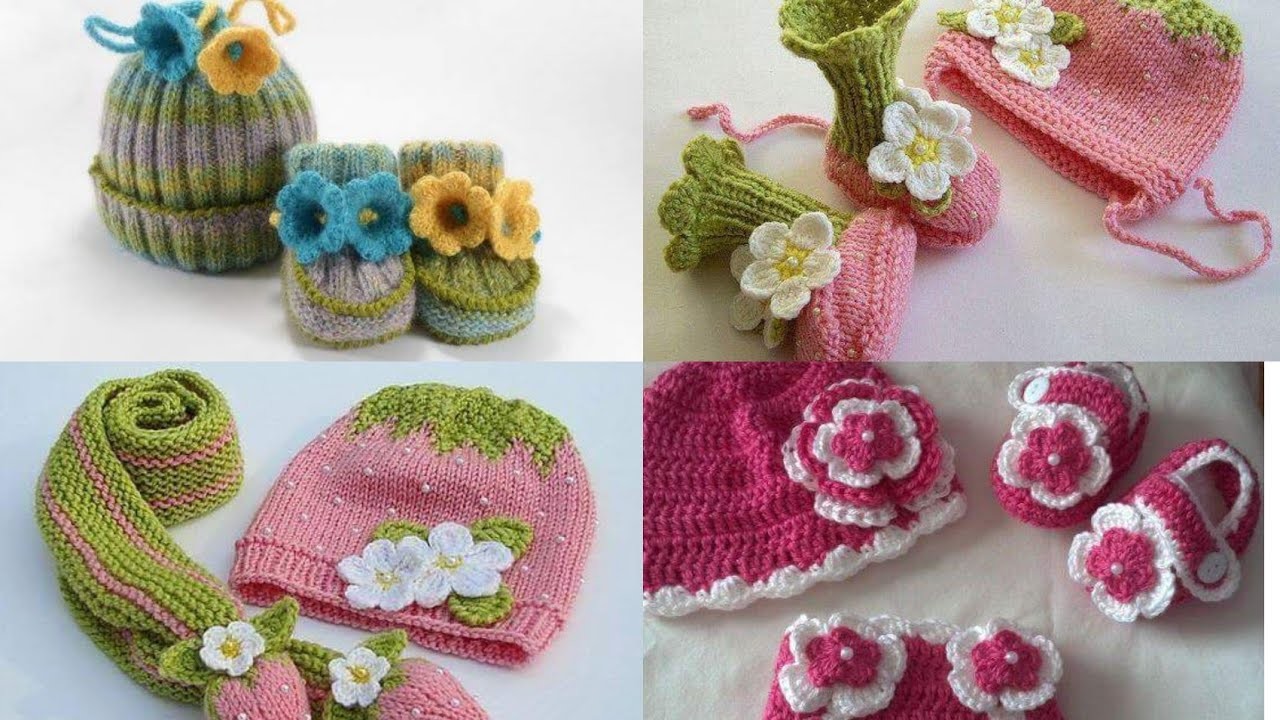 Latest design of woollen hats, caps, scarfs for kids,.latest crochet ...