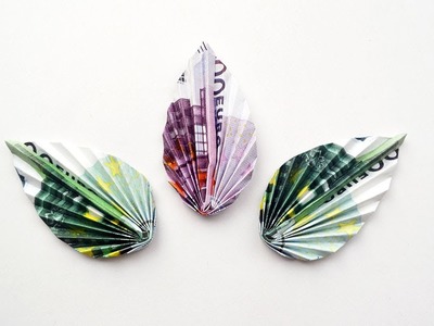 Money LEAVES Origami EURO Tutorial DIY Folding Decoration