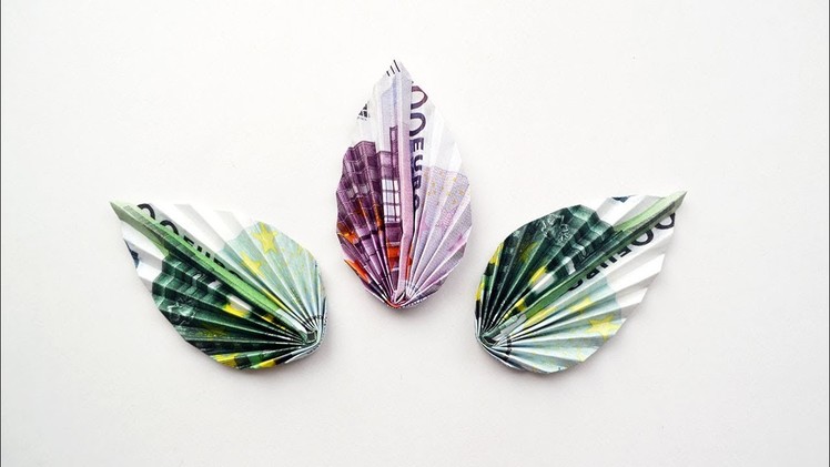 Money LEAVES Origami EURO Tutorial DIY Folding Decoration