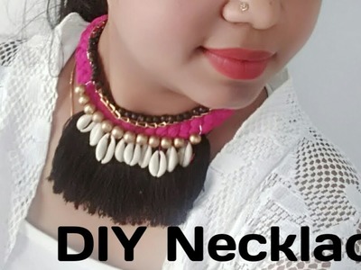 Necklace,diy, choker,silk thread necklace , Ankara ,rope jewelry, handmade jewelry, designer jewelr