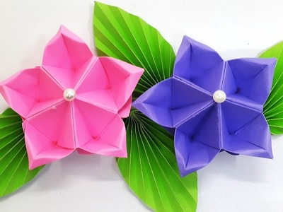 Paper flower tutorial (Origami Flower) - Amazing and easy diy flowers