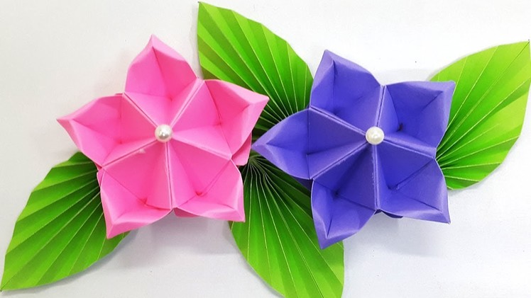 Paper flower tutorial (Origami Flower) - Amazing and easy diy flowers