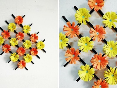 Paper Flower Wall Hanging - 2 | DIY Hanging Flower | Wall Decoration Ideas | Craftastic