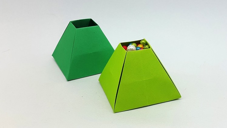Paper Pyramid Box Easy Tutorial - DIY Origami 3D Pyramid Box