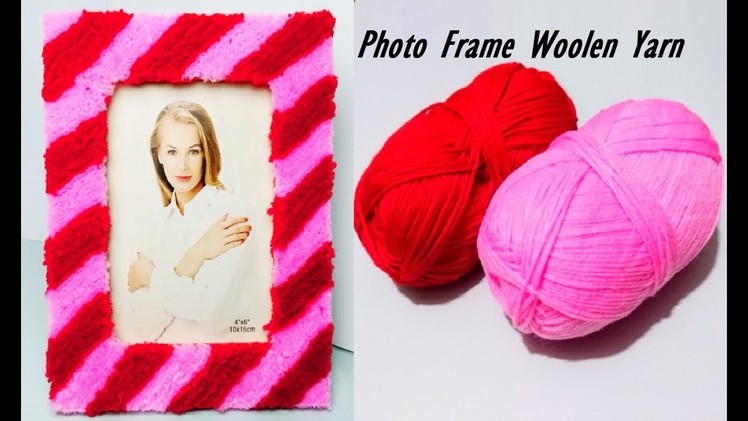 PHOTO FRAME Idea | How to Make Photo Frame using Woolen Yarn and Cardboard |