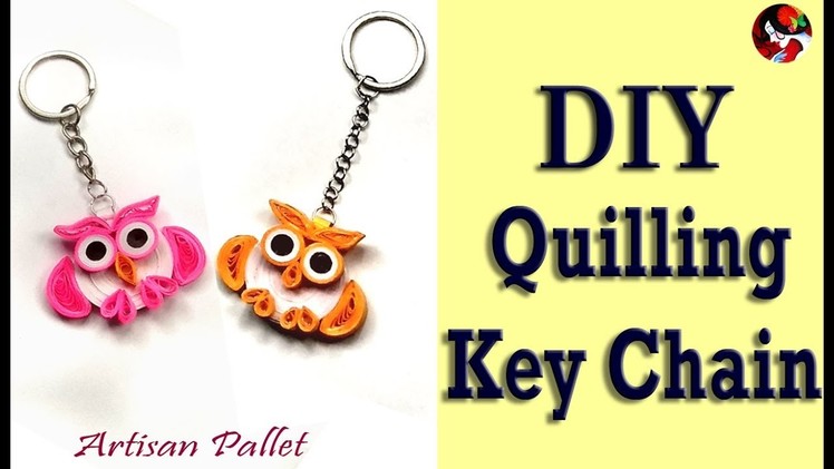 Quilled Owl Key Chain. How to make Quilling Key Chains. Quilling Owl